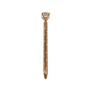Rose Gold Polka Dot Diamond Topped Writing Pen